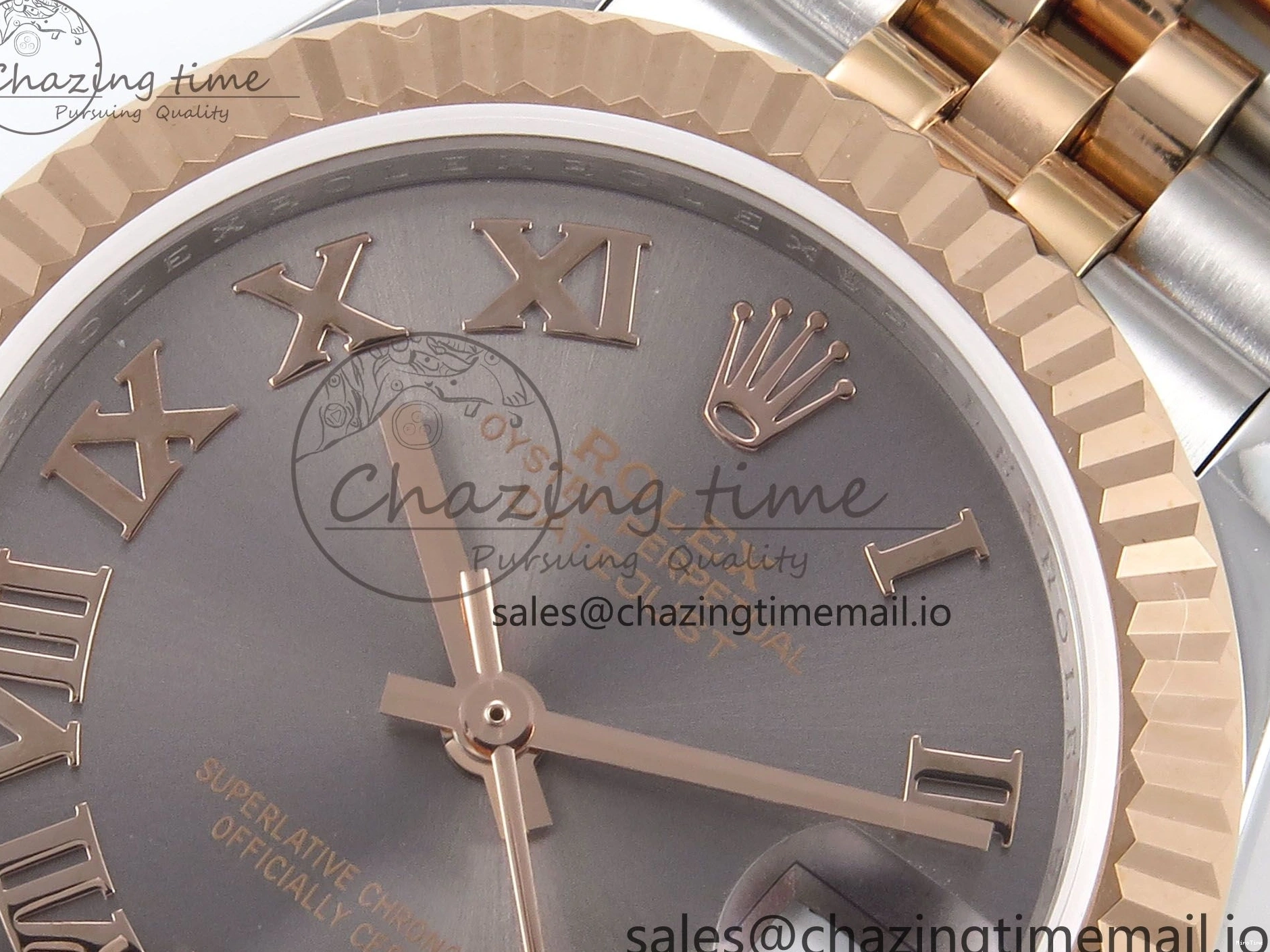 MiroTime 0401 Popular DateJust 31 278271 SS RG GMF 1:1 Best Edition 904L Steel Gray Roman Diamonds Dial on Jubilee Bracelet A 1165